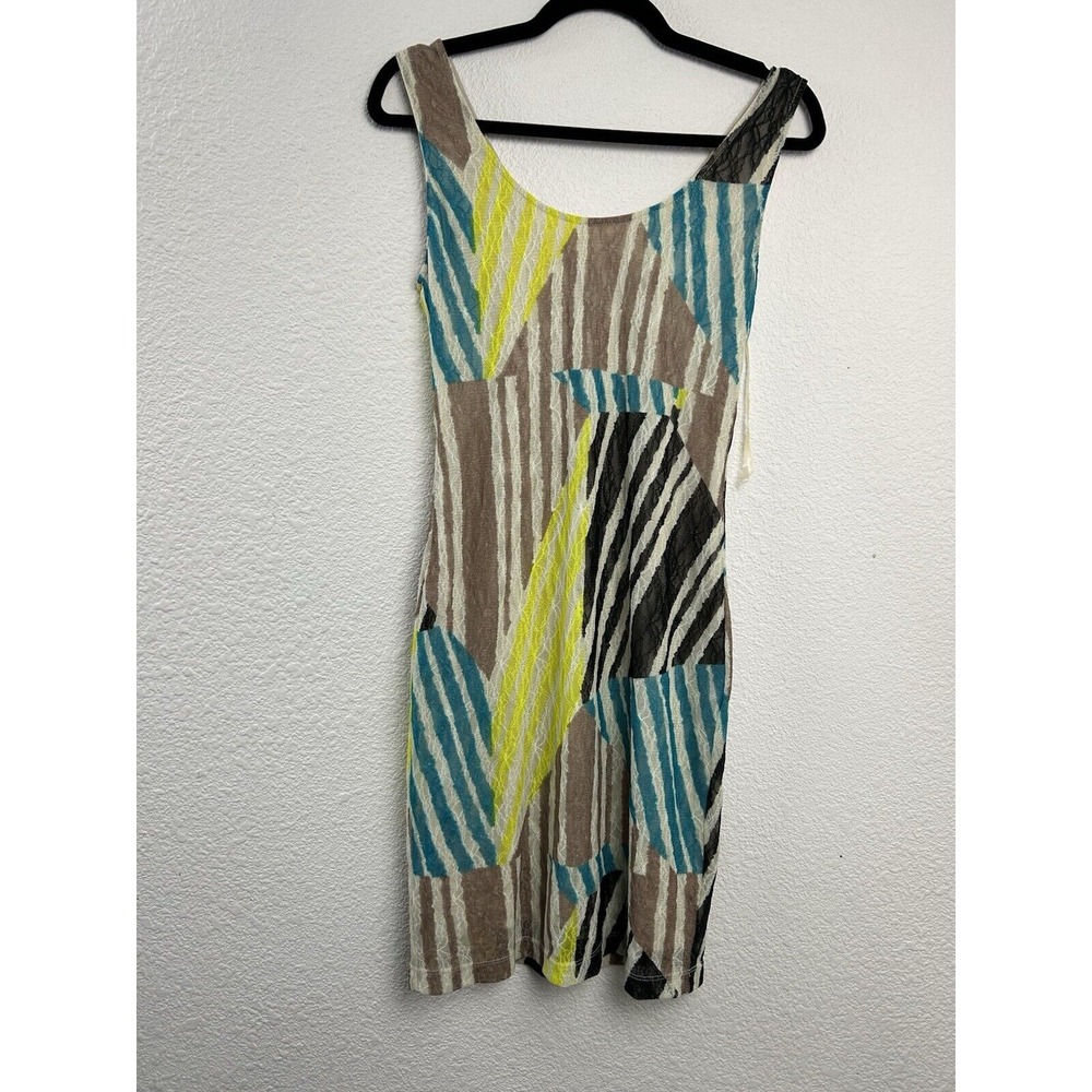Bar III Womens Size S Sleeveless Revenge Dress Colorblock Striped Bodycon